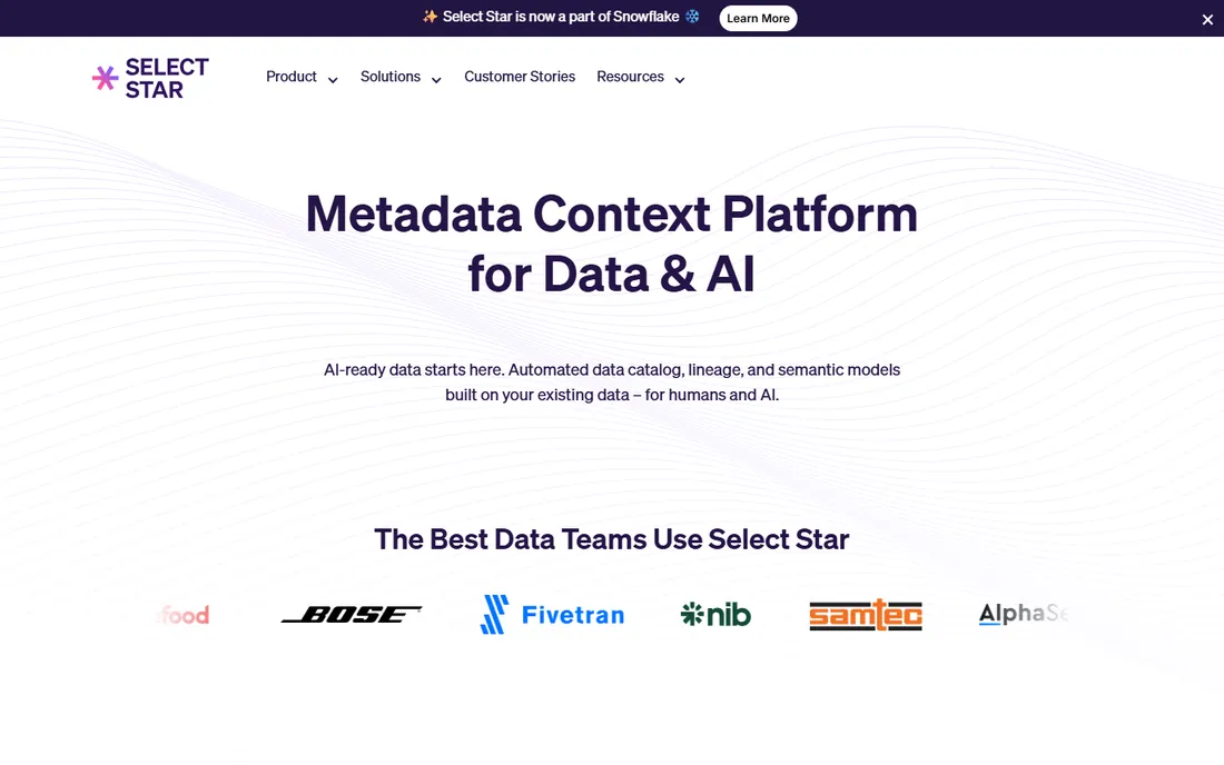 Select Star homepage