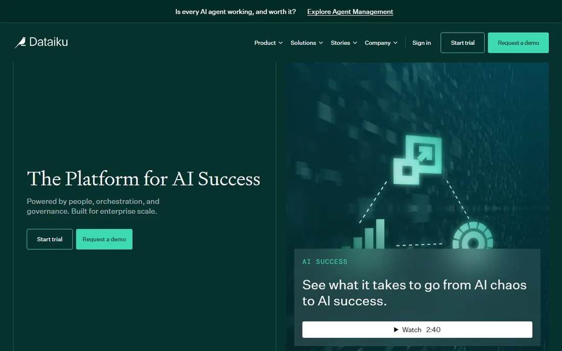 Dataiku homepage
