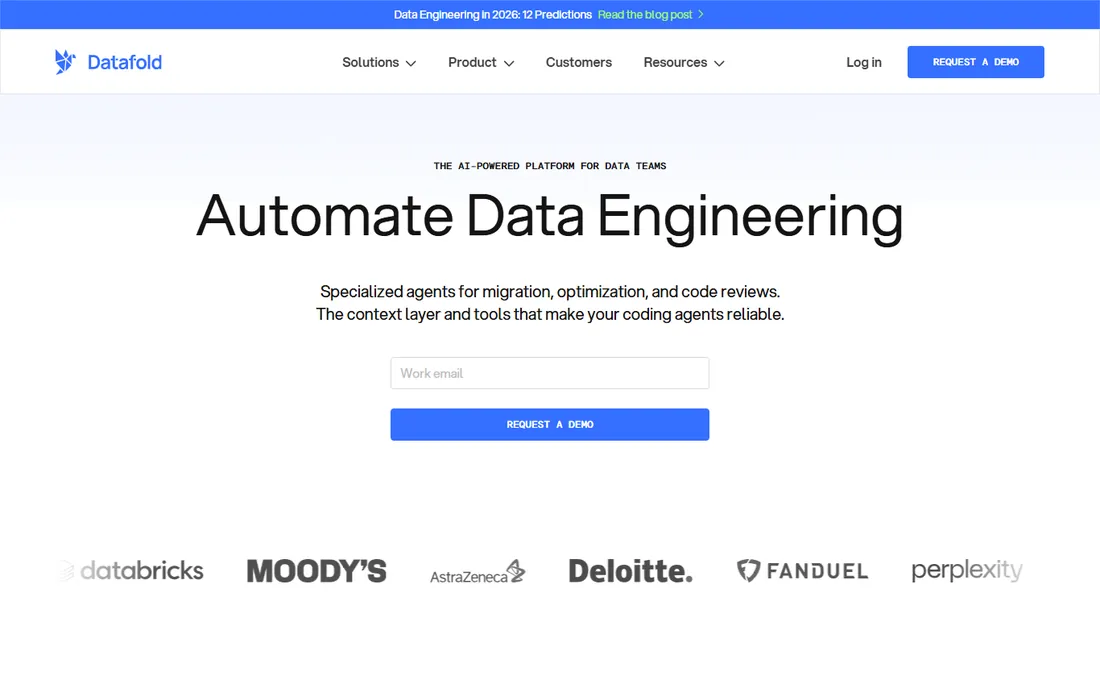 Datafold homepage