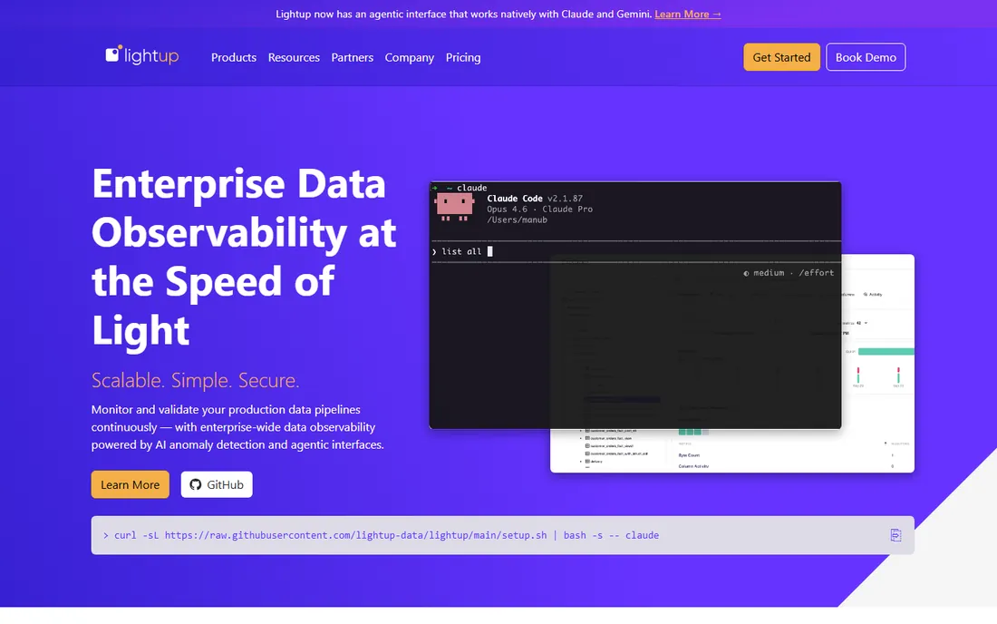 Lightup homepage