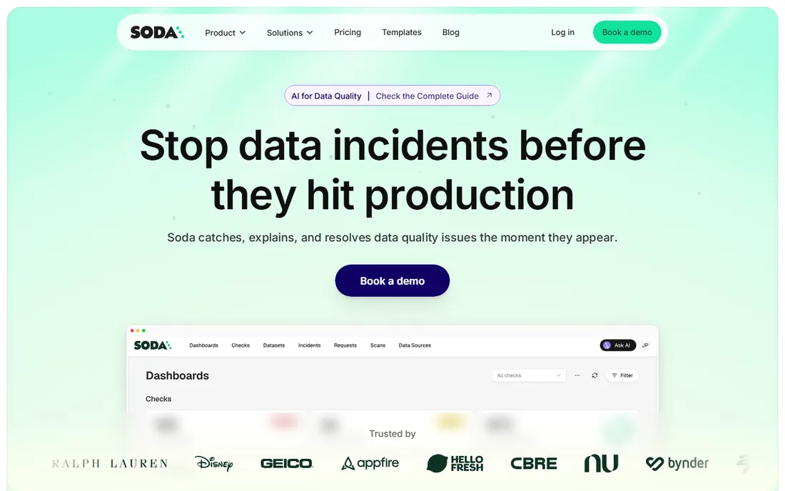 Soda homepage