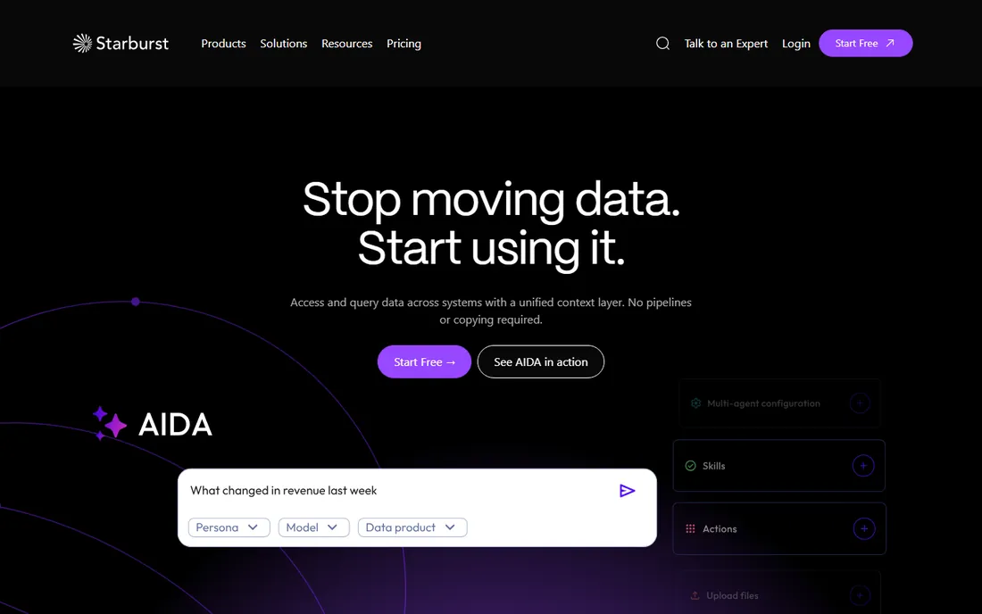 Starburst homepage