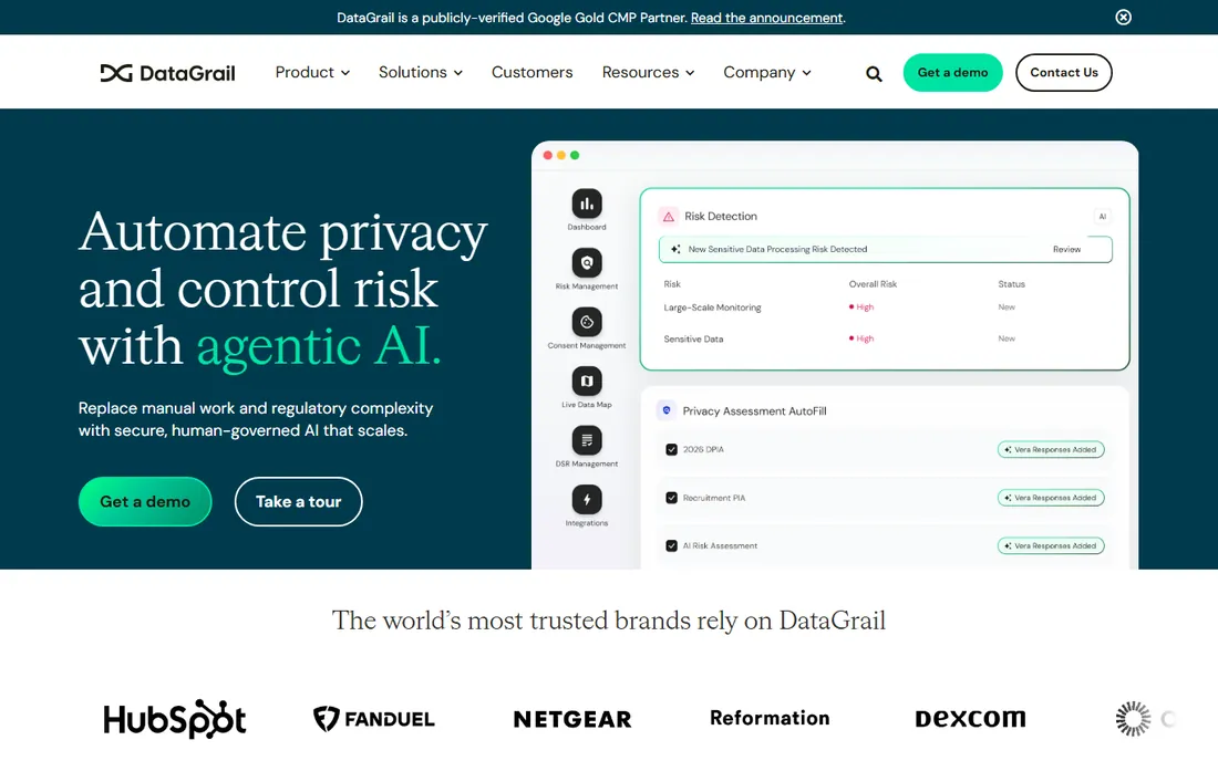 DataGrail homepage