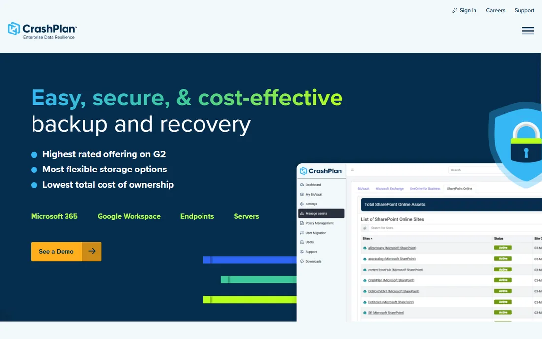 CrashPlan homepage