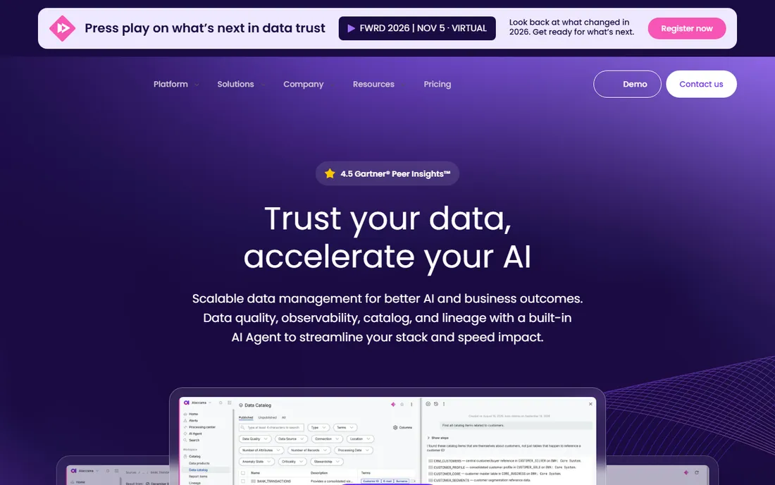 Ataccama homepage