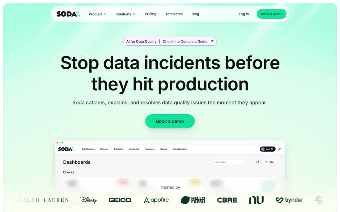Soda homepage