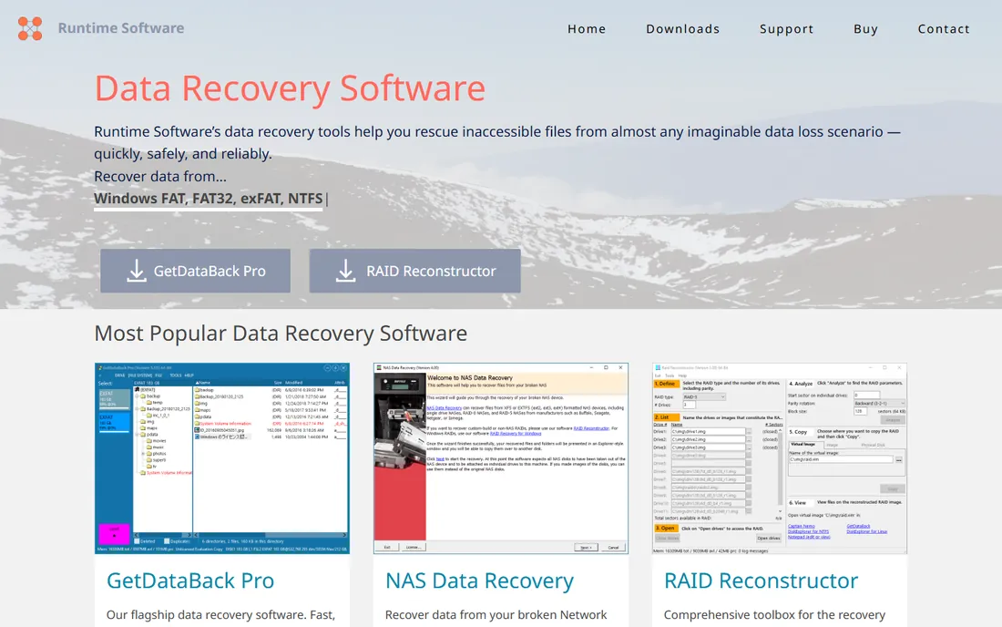 GetDataBack Pro homepage