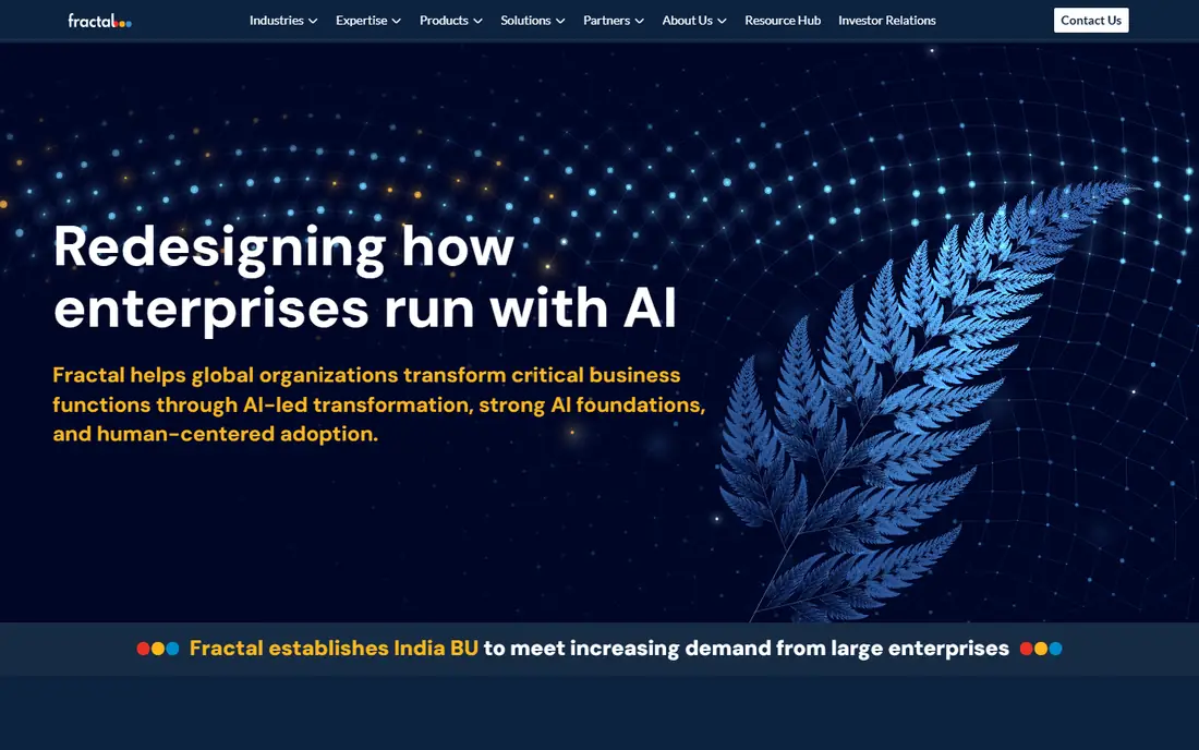 Fractal Analytics homepage