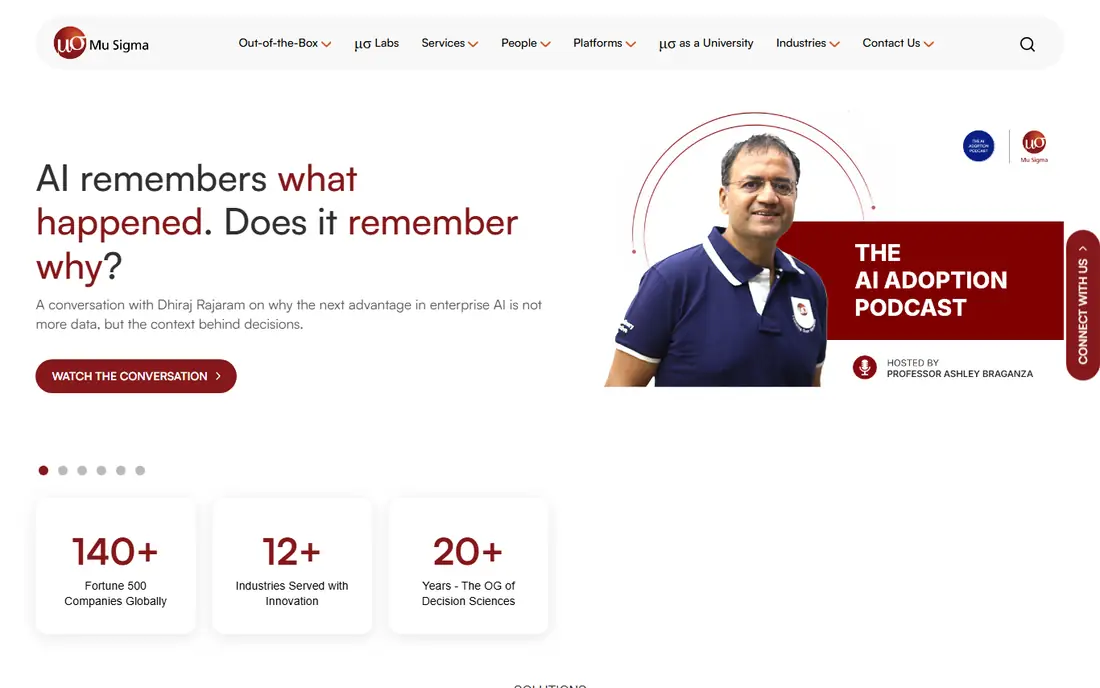 Mu Sigma homepage