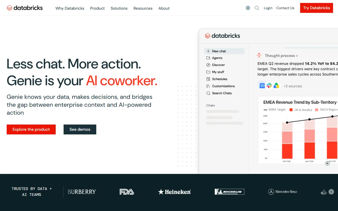 Databricks homepage