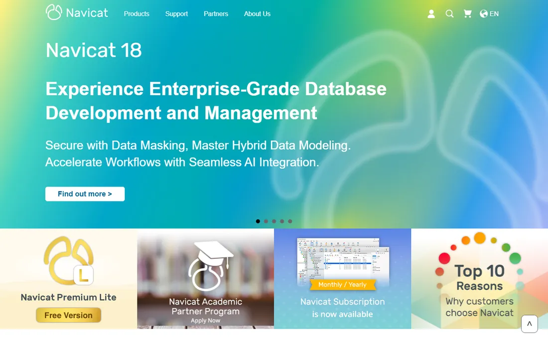 Navicat homepage