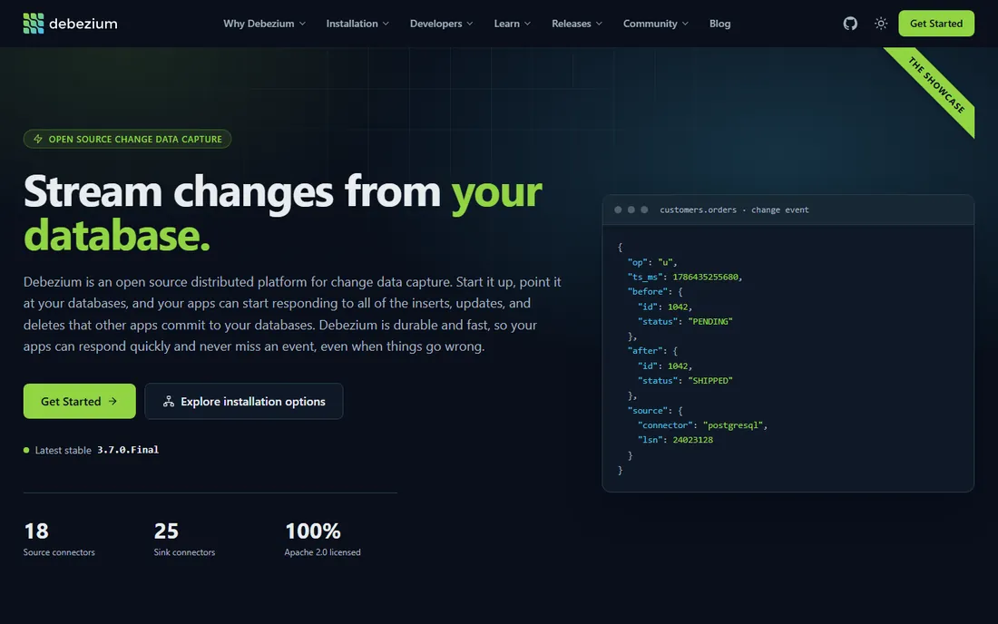 Debezium homepage