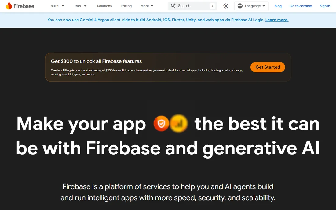 Firebase homepage