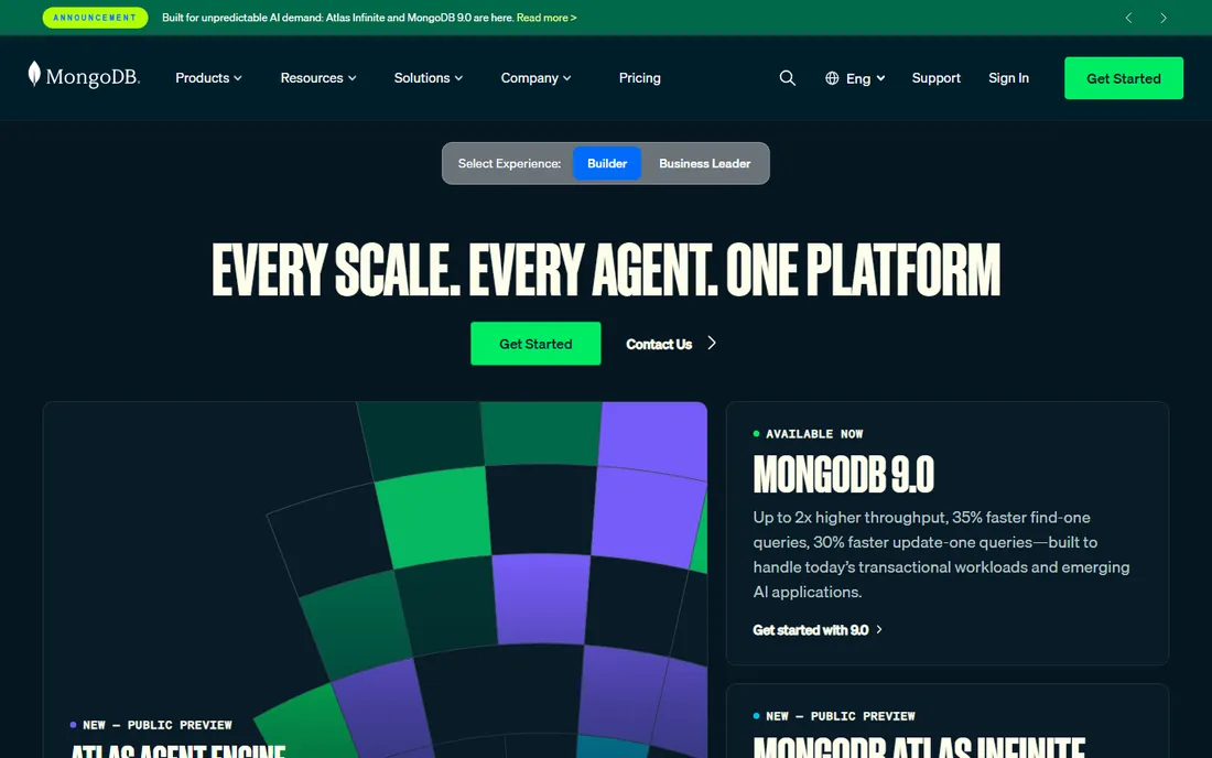 MongoDB homepage