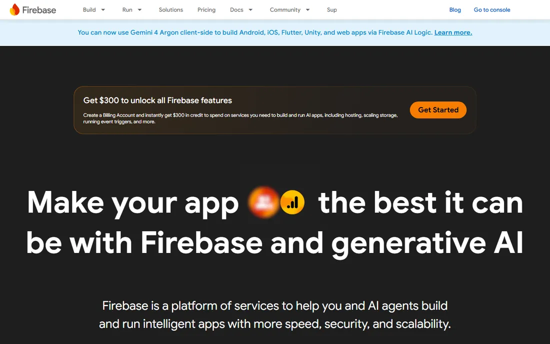 Firebase homepage