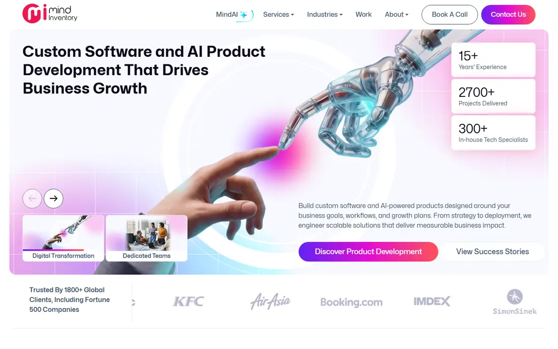 MindInventory homepage