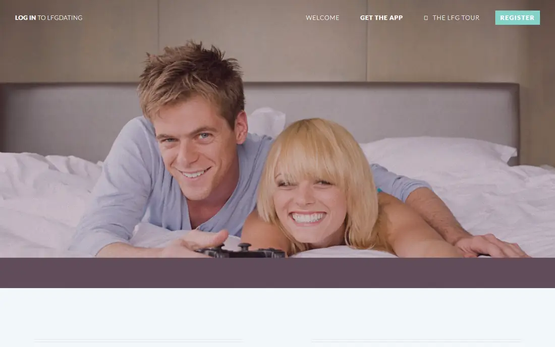 LFGdating homepage