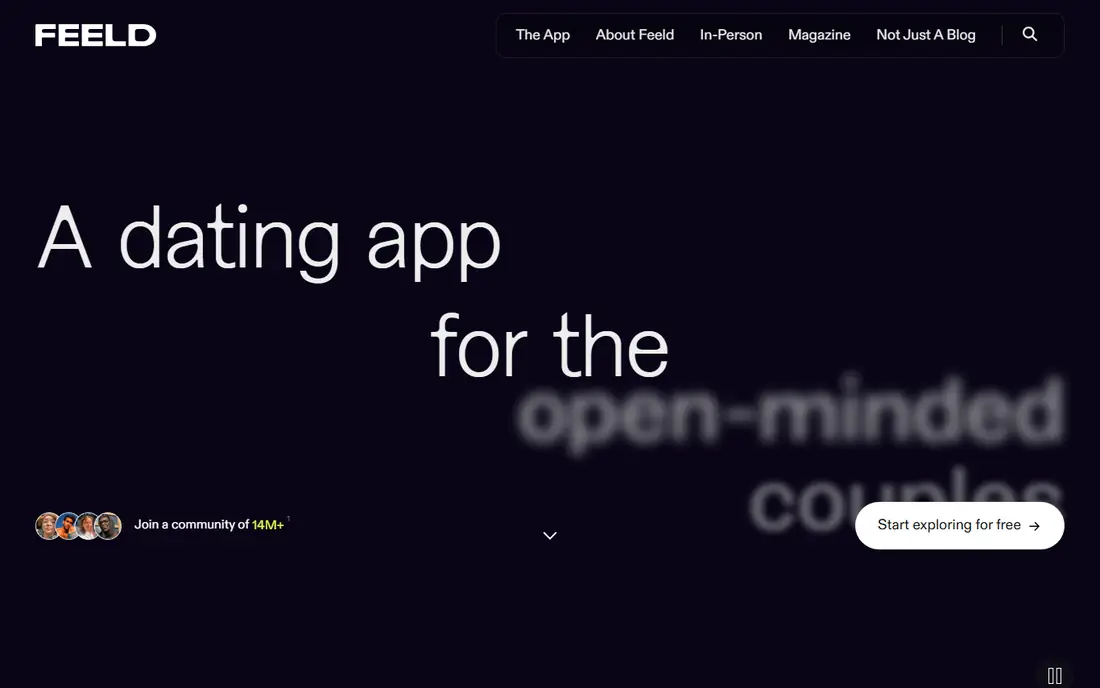 Feeld homepage