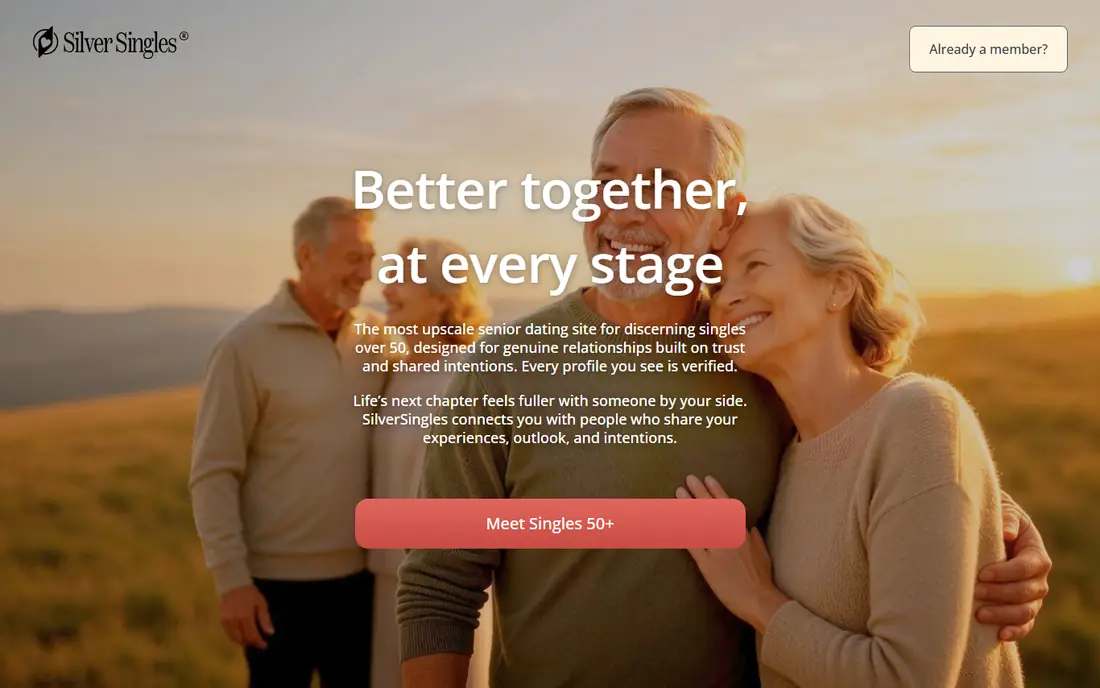 SilverSingles homepage