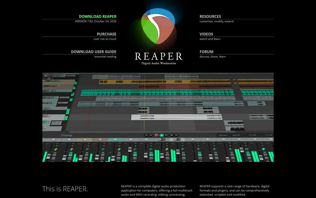 REAPER homepage