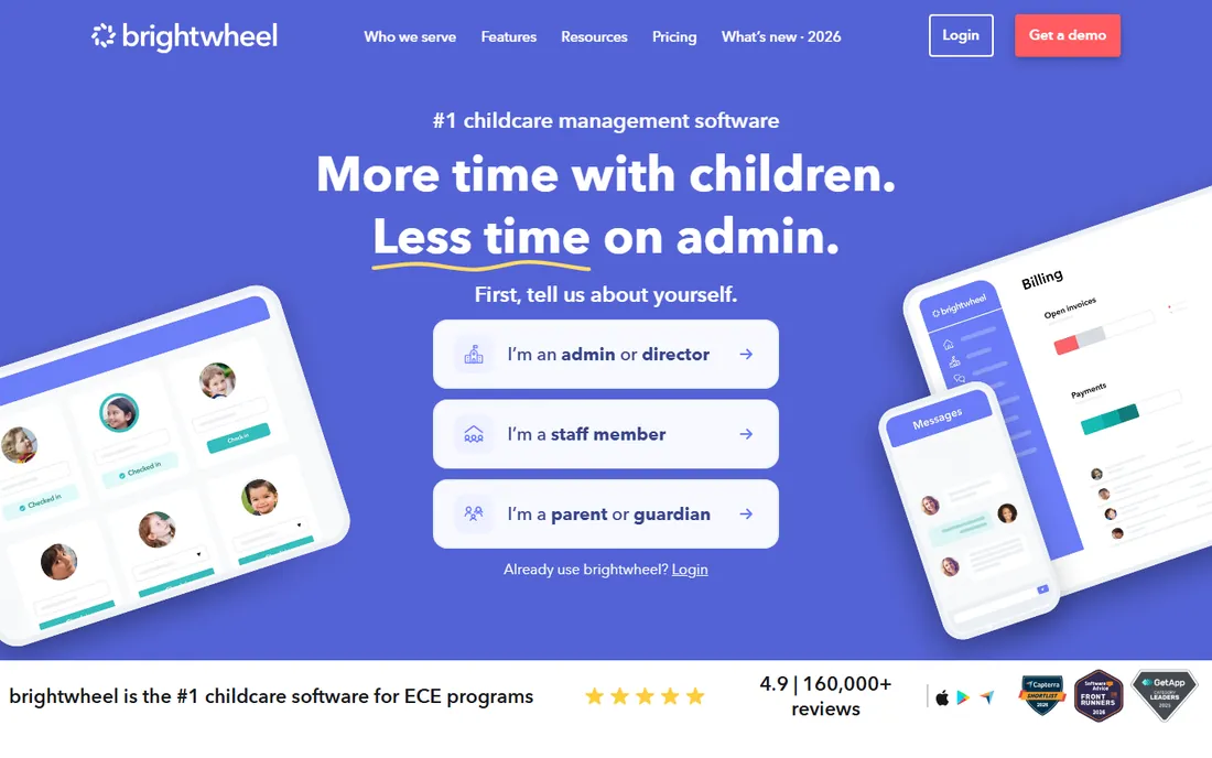 Brightwheel homepage