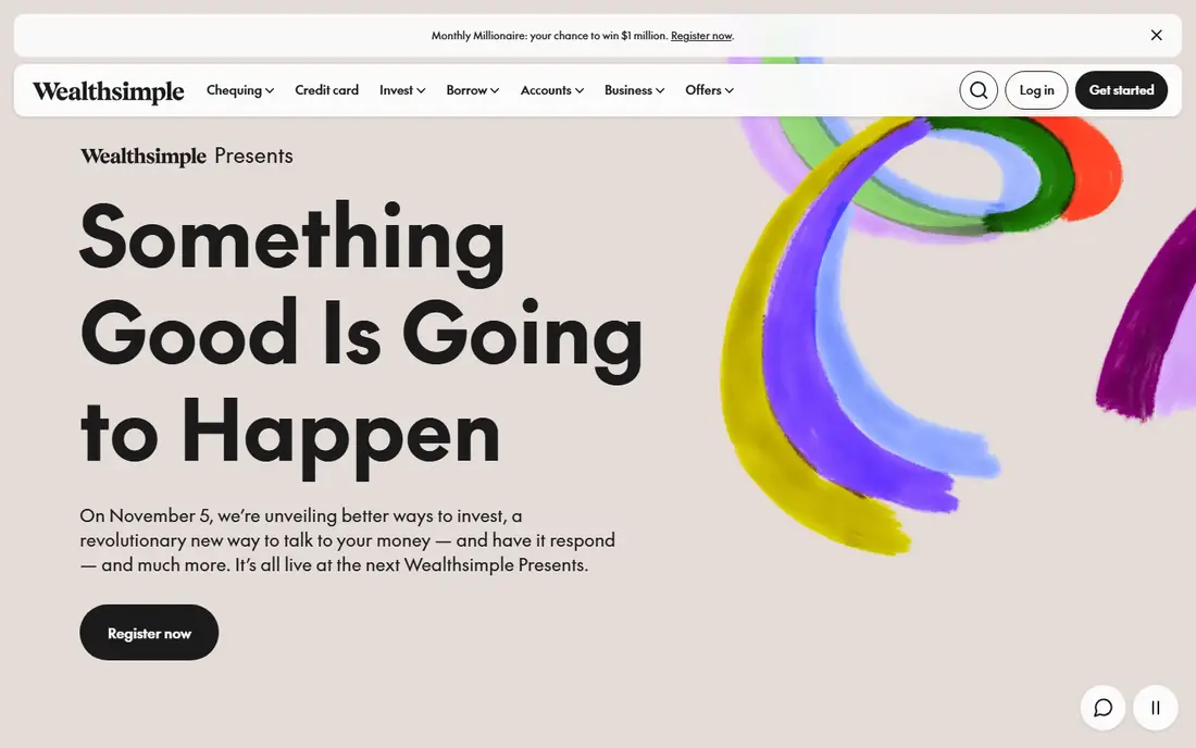 Wealthsimple Trade homepage