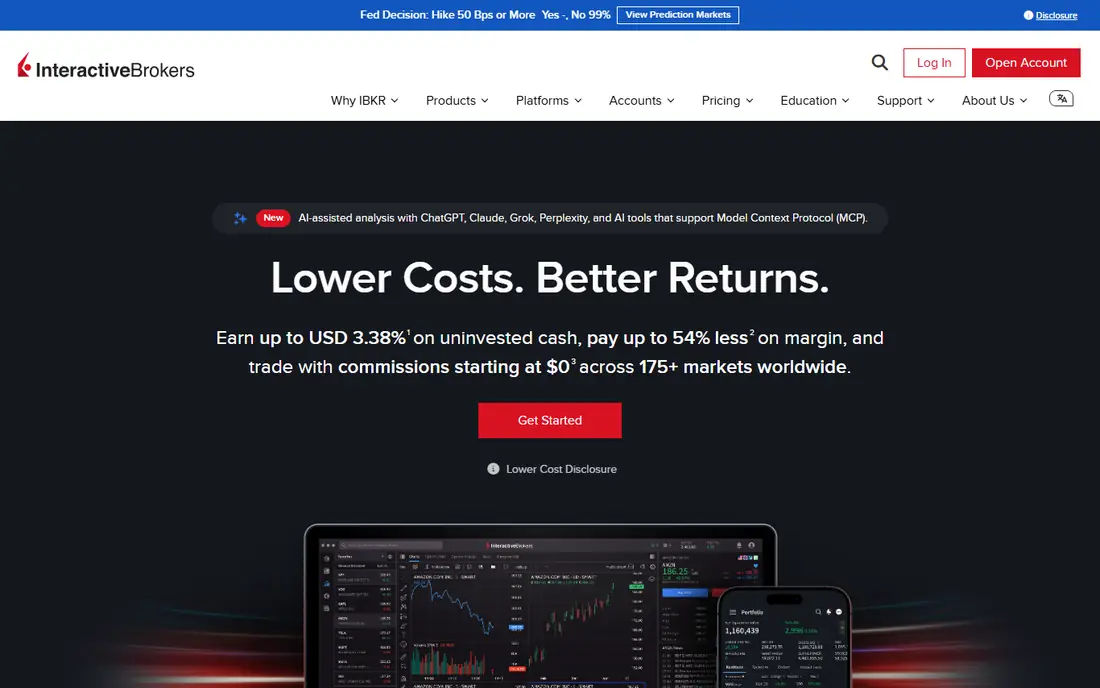 Interactive Brokers homepage