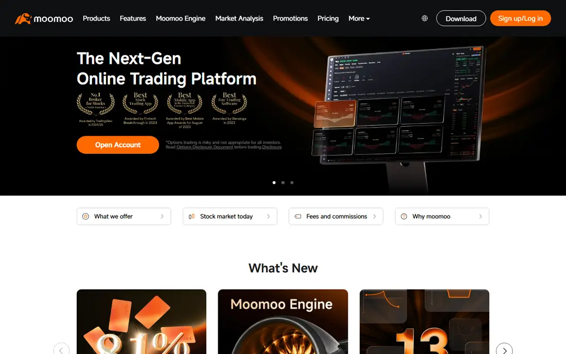 Moomoo homepage