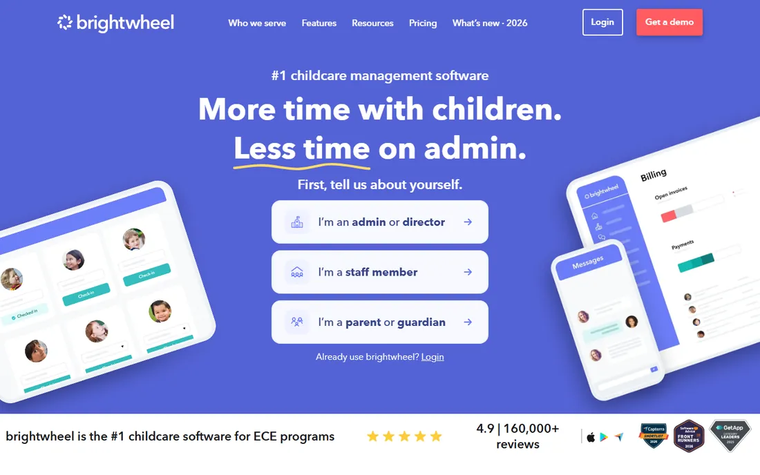 Brightwheel homepage