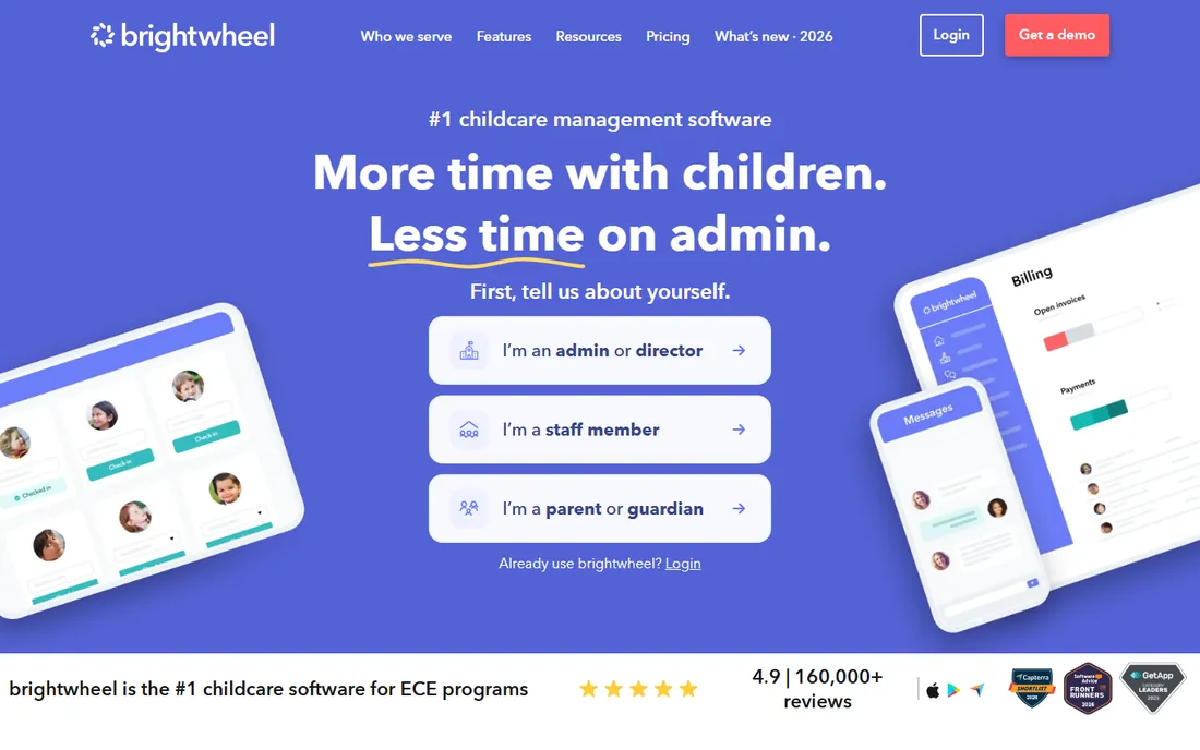 brightwheel homepage