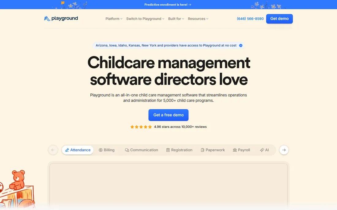 Playground homepage