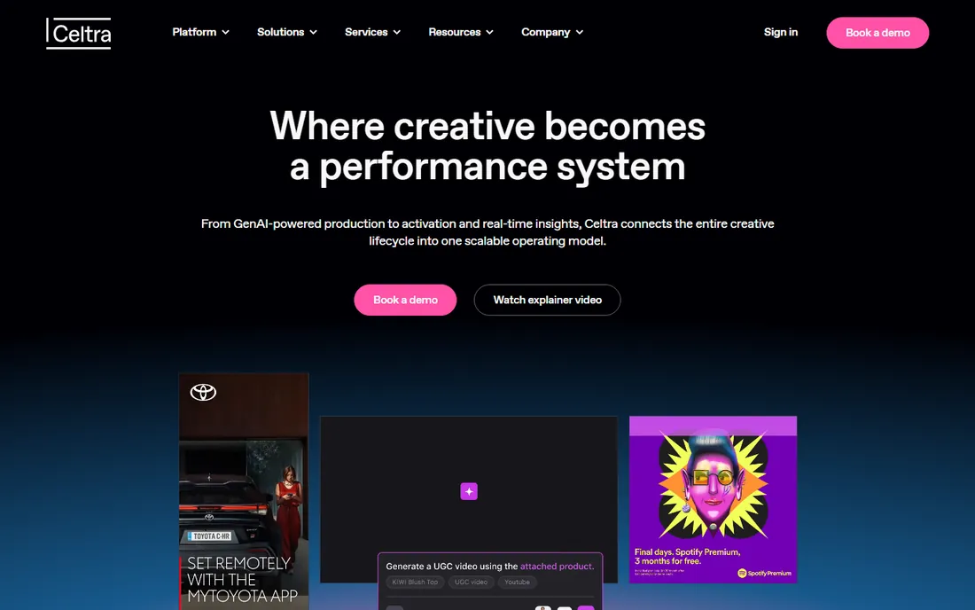 Celtra homepage