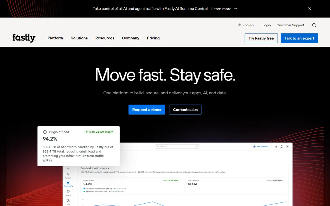 Fastly homepage