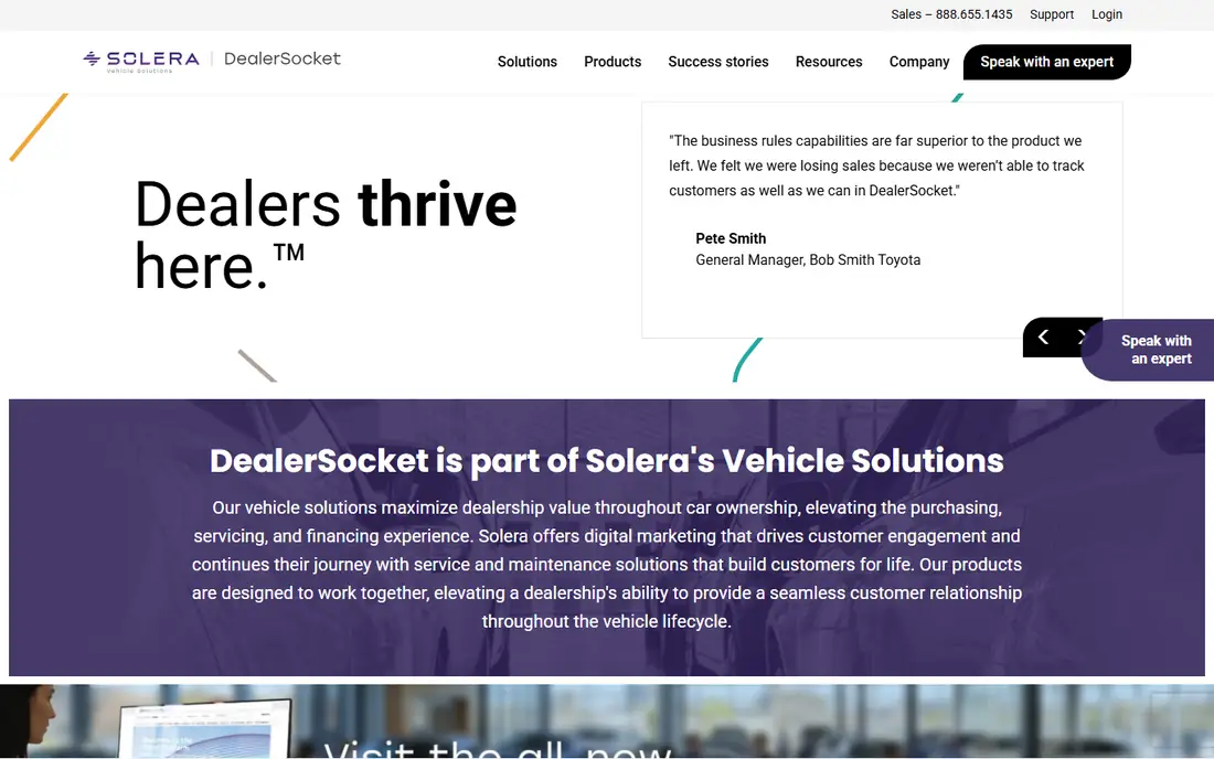 DealerSocket IDMS homepage