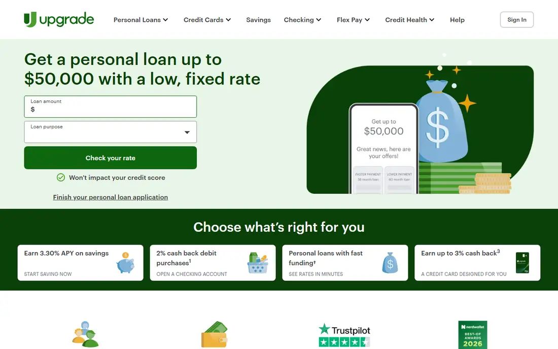 Upgrade homepage