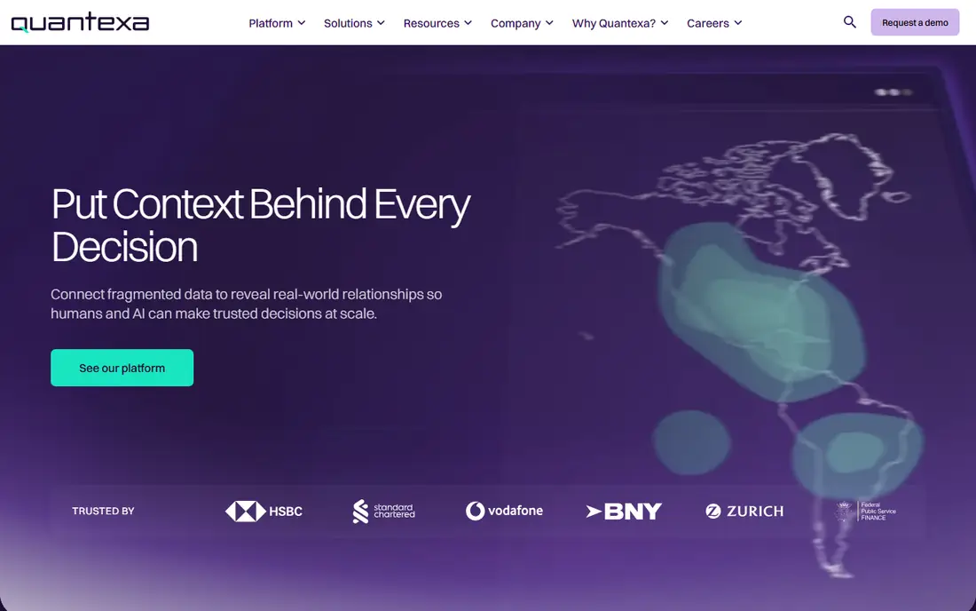 Quantexa homepage