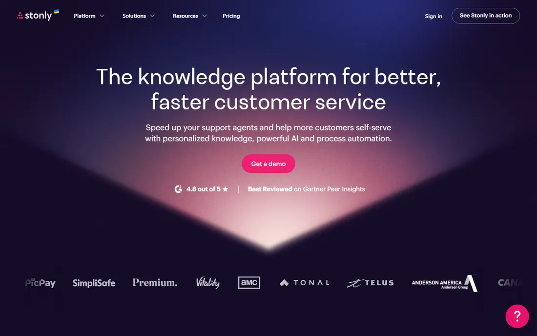 Stonly homepage