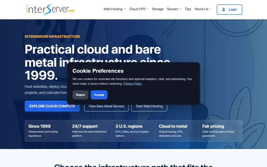 InterServer homepage