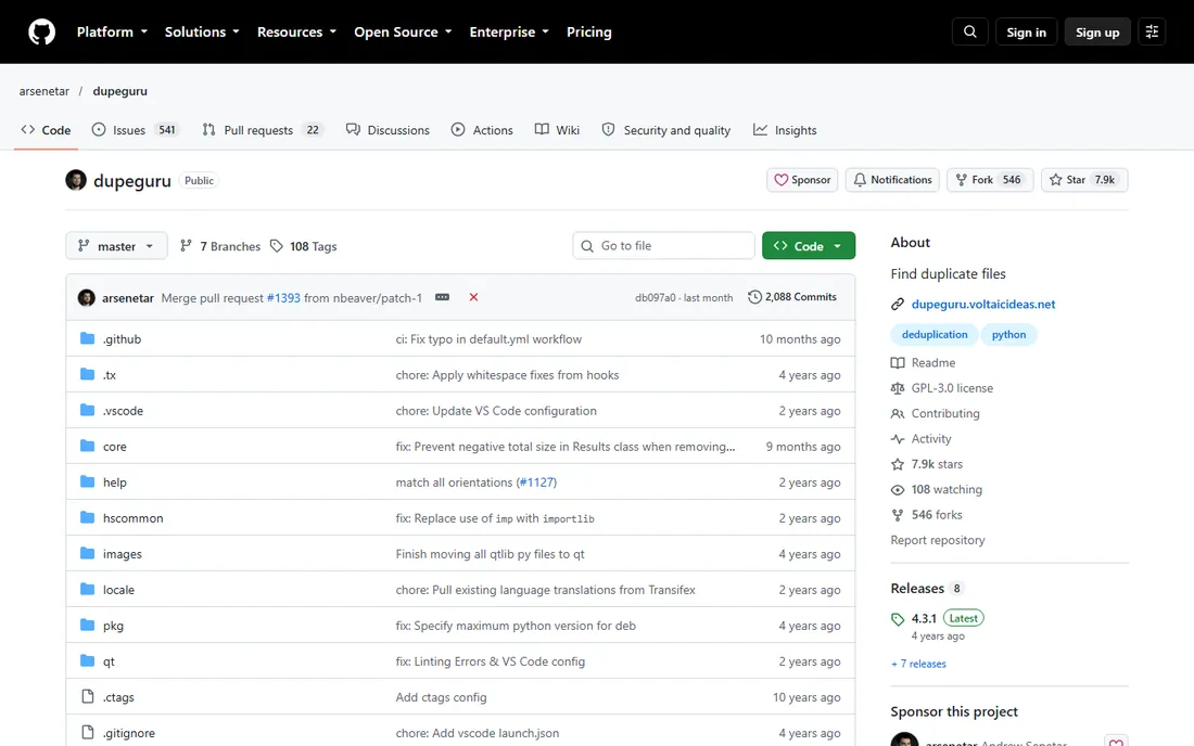 dupeGuru homepage