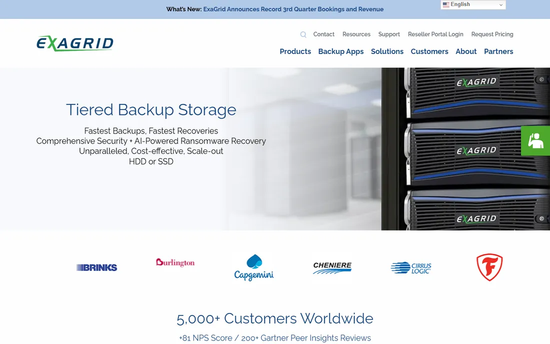 ExaGrid homepage