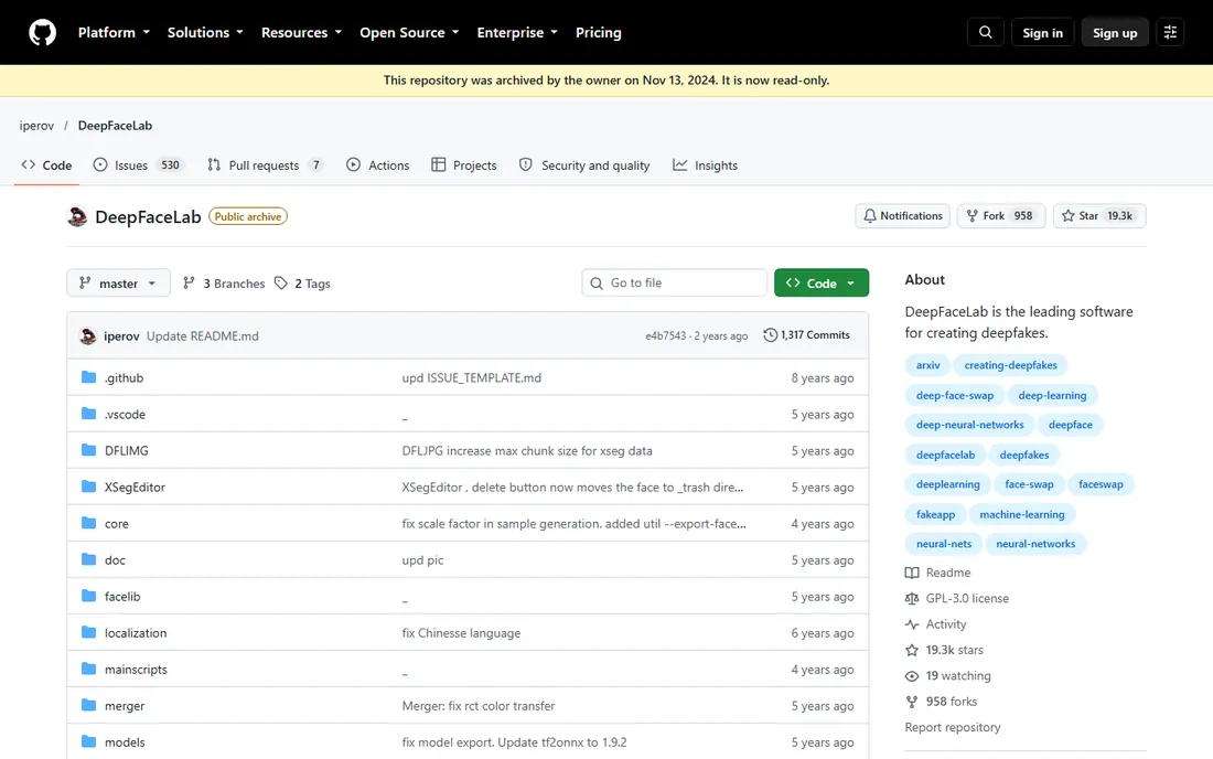DeepFaceLab homepage