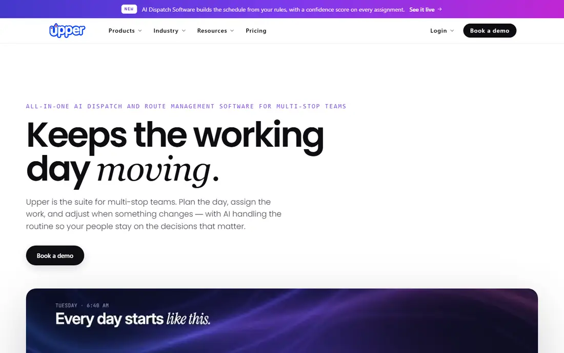 Upper homepage