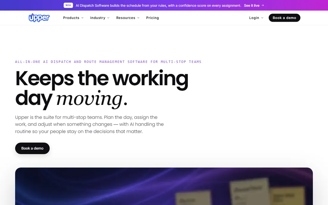 Upper homepage