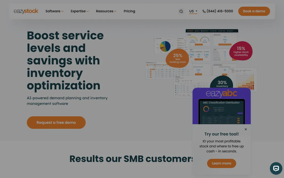 EazyStock homepage