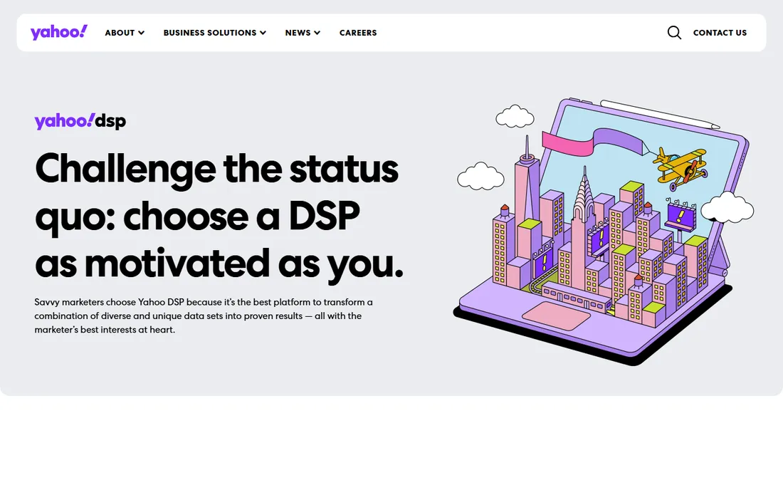 Yahoo DSP homepage