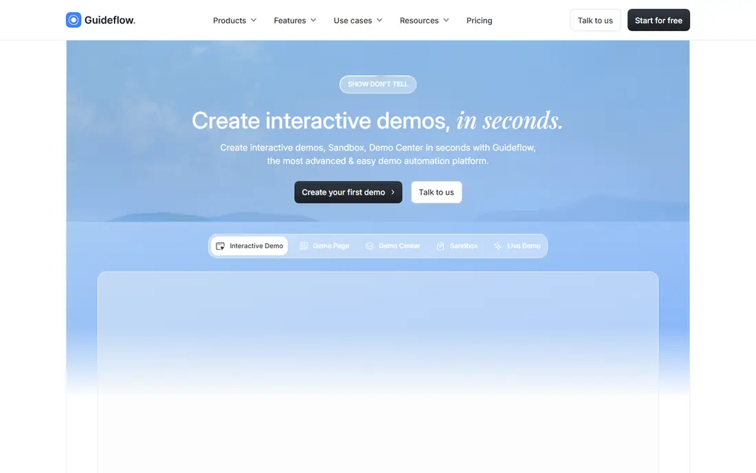 Guideflow homepage