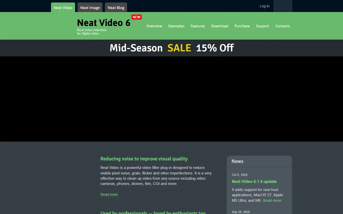 Neat Video homepage