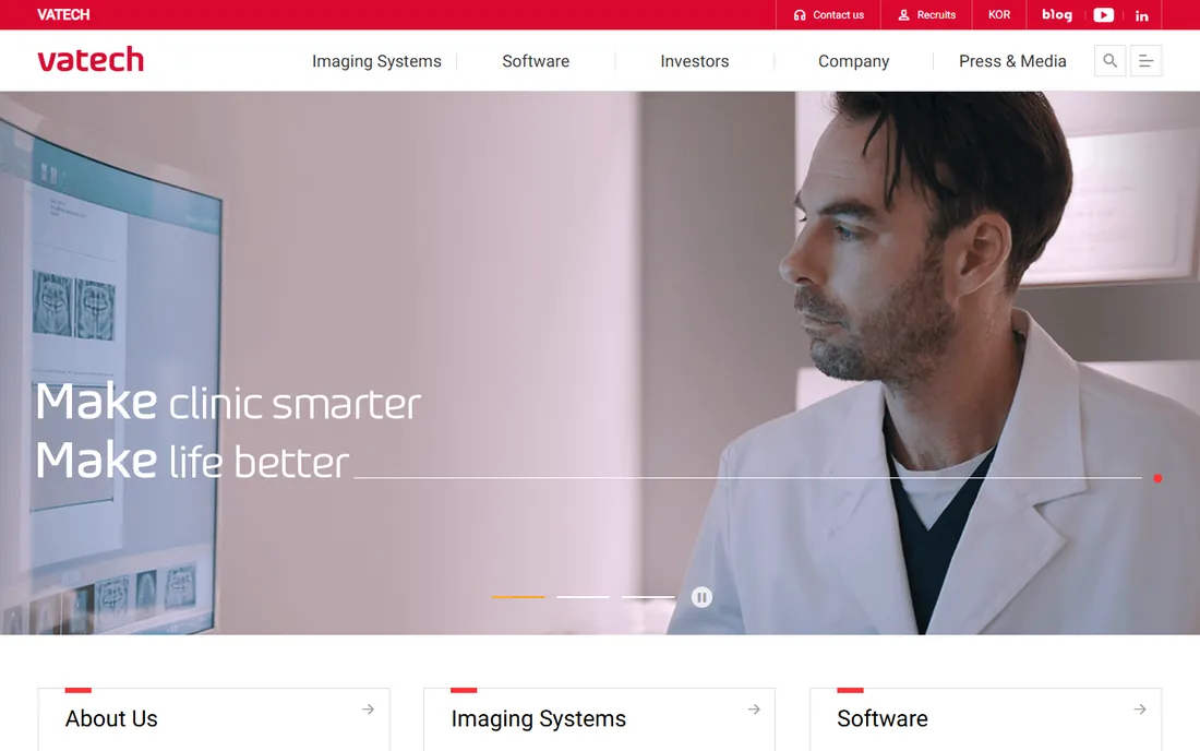 Vatech EzDent-i homepage