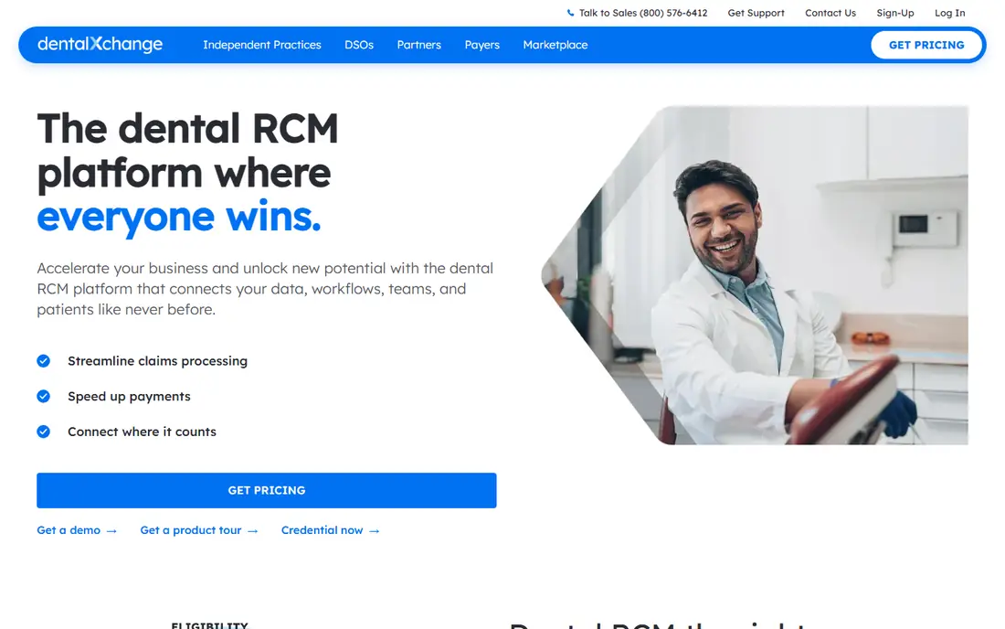 DentalXChange homepage