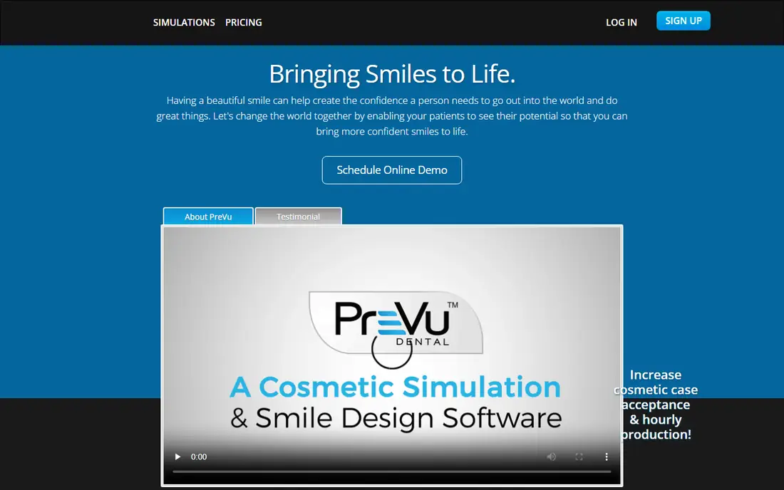 PreVu Dental homepage